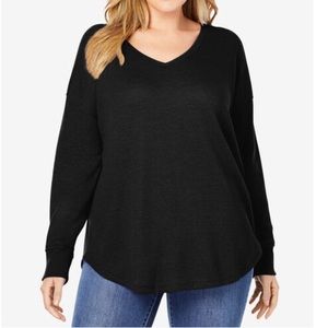 Thermal V-Neck Tee Woman Within